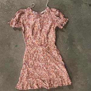 Spring floral mini dress